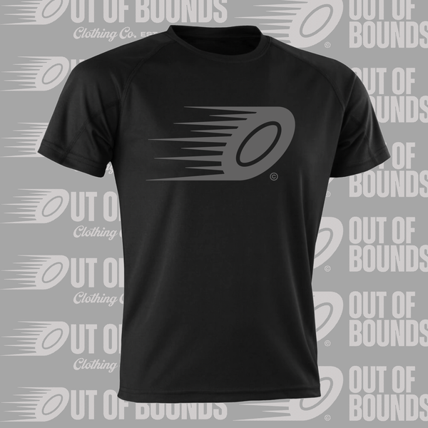 OoB Tekninen t-paita Harmaalla logolla, musta.