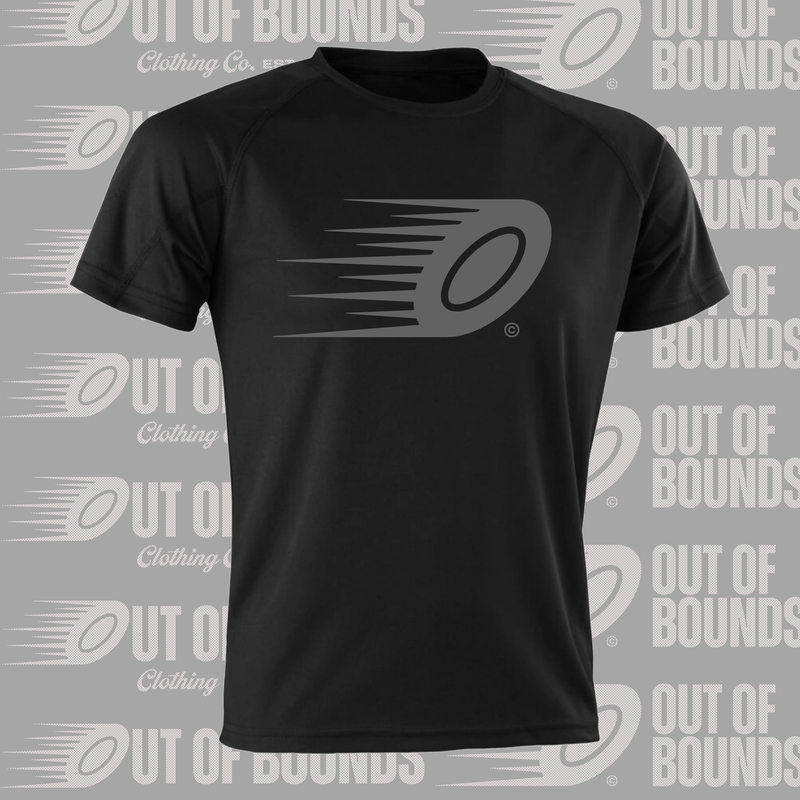 OoB Tekninen t-paita Harmaalla logolla, musta.